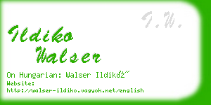 ildiko walser business card